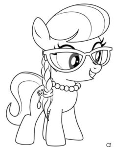 Tranh tô màu pony đáng yêu dành cho bé yêu