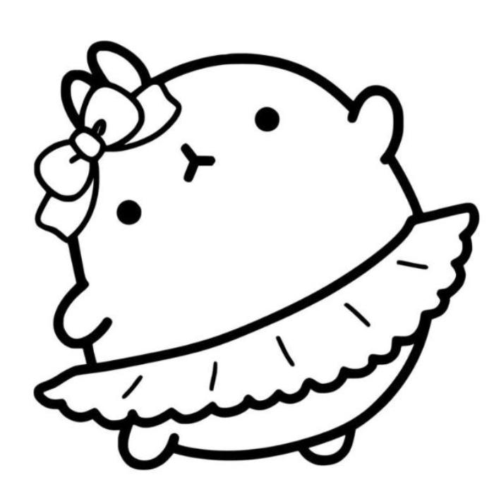 Tranh tô màu thỏ Molang