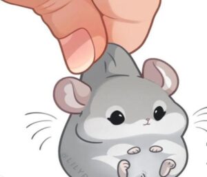 Tranh vẽ chuột hamster chibi ngộ nghĩnh