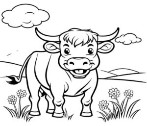 Tranh vẽ con trâu đồng quê