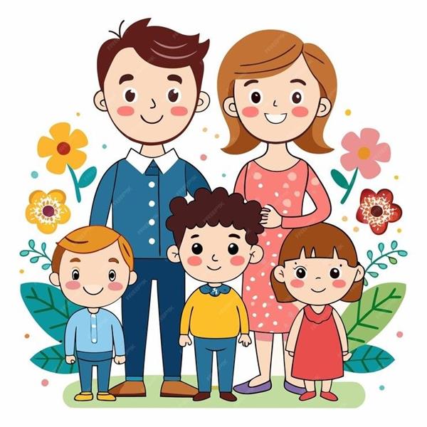 +101 Hình Ảnh Tranh Vẽ Gia Đình 5 Người  Đơn Giảm, Đẹp – Miễn Phí