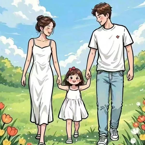 Tranh vẽ gia đình đơn giản 2