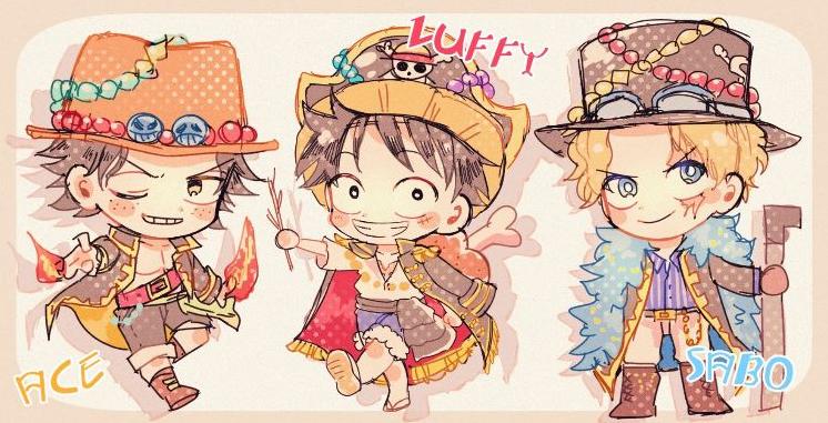Ba anh em ace sabo luffy