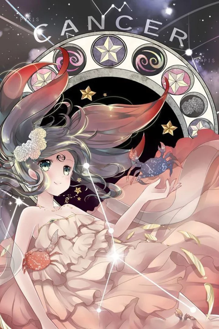 ảnh anime cung Cự Giải nữ