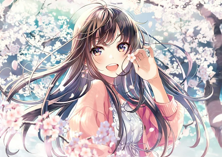 ảnh anime nữ cười