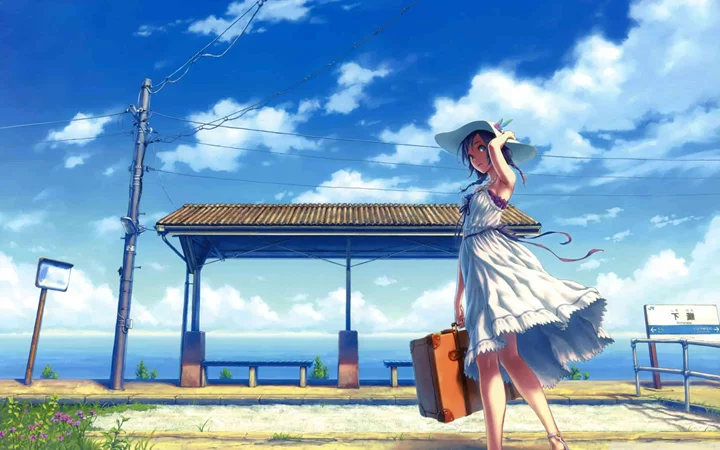 Hình anime nữ mùa hè