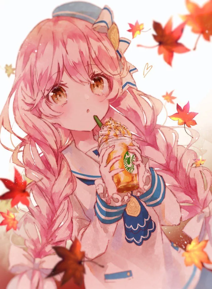 Hình anime nữ tóc hồng dễ thương