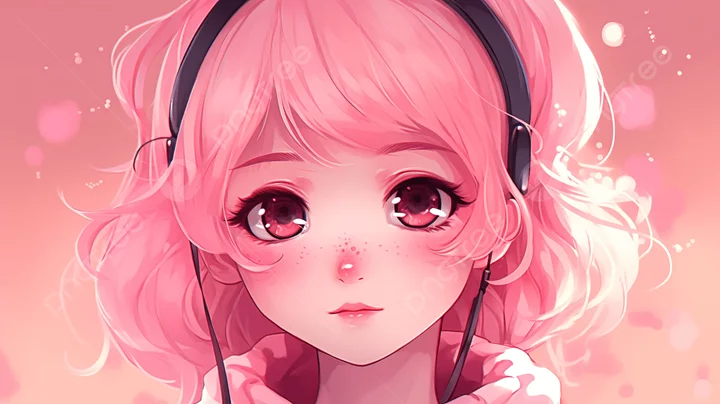 Ảnh anime nữ tóc hồng đeo kính – phong cách đặc biệt