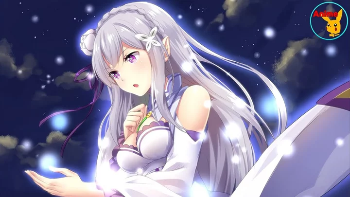 Ảnh anime nữ tóc trắng mắt xanh & mắt đỏ