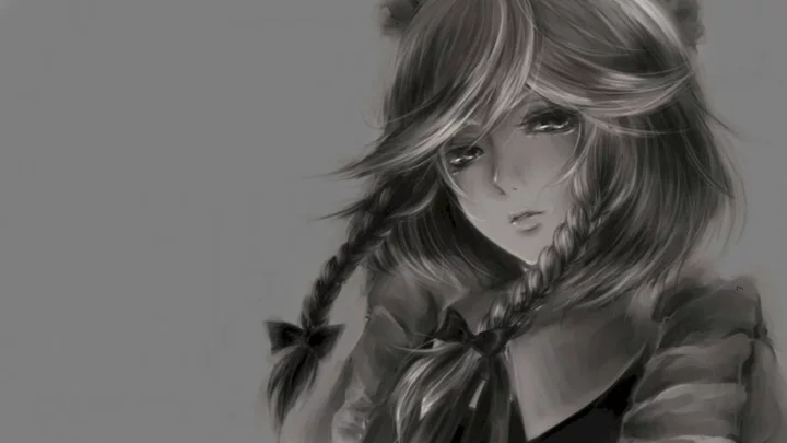 Tải Miễn Phí +1005 Hình Ảnh Anime Nữ Đen Trắng Đẹp, Hot Trend