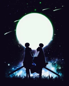 ảnh anime mặt trăng làm nền điện thoại