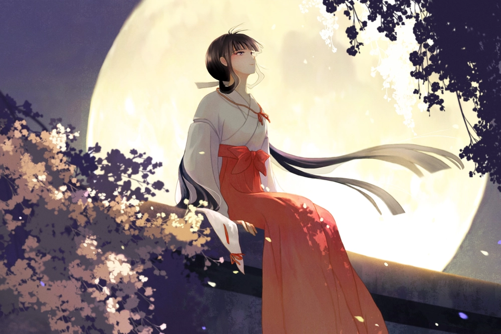 Ảnh mặt trăng anime buồn