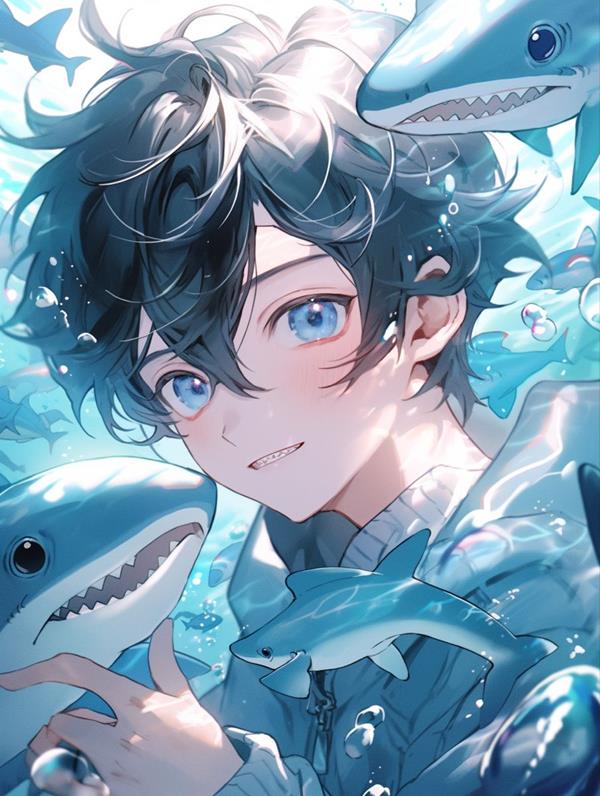 Ảnh trai đẹp anime cá mập