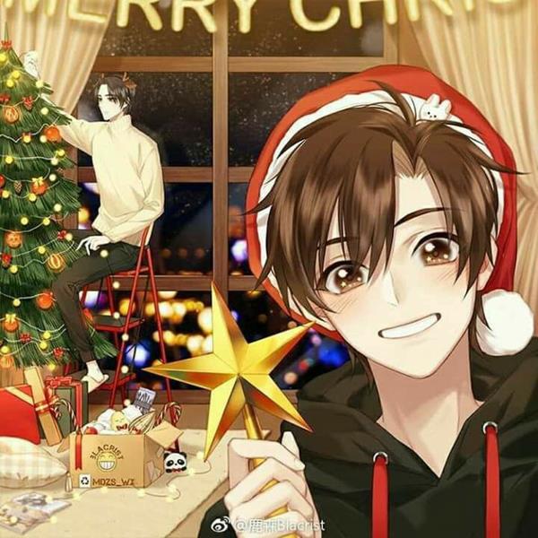 Hình anime nam ngày noel