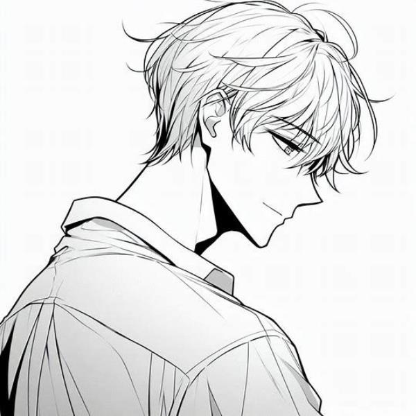 Ảnh anime nam không màu nét vẽ tinh tế