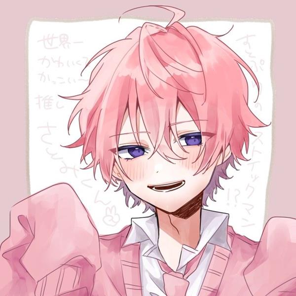 Ảnh anime đẹp trai tóc hồng