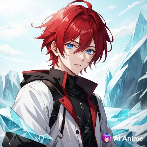 Hình trai đẹp anime tóc đỏ