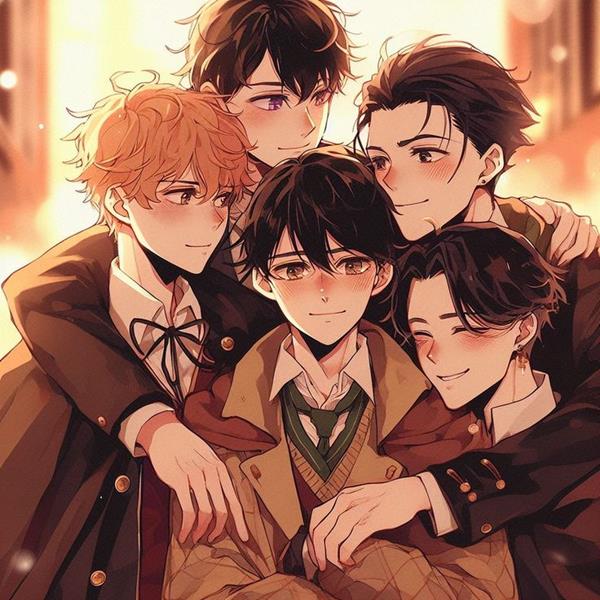 Ảnh anime nhóm 5 người 