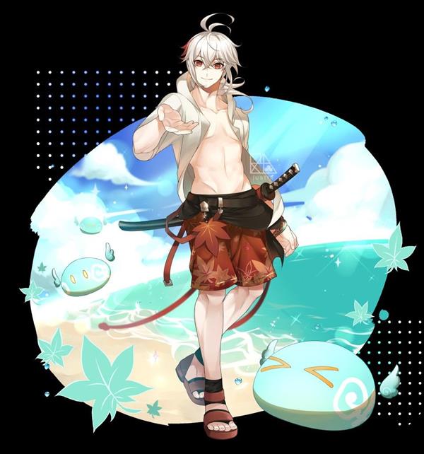 Anime trai đẹp mặc đồ bơi