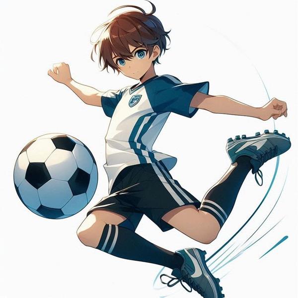 Hình ảnh trai anime đá bóng