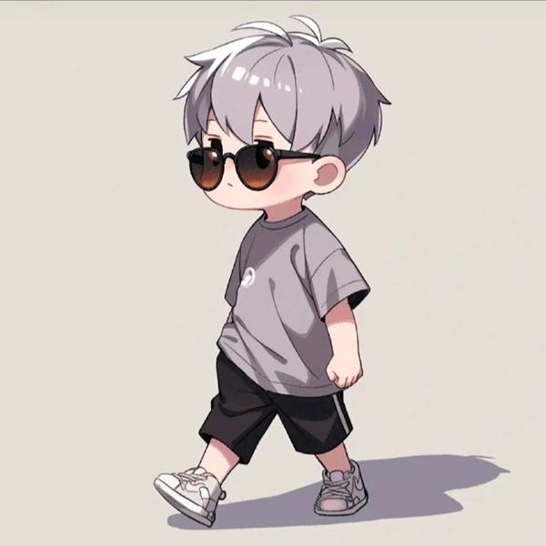 Hình nam chibi đeo kính ngố