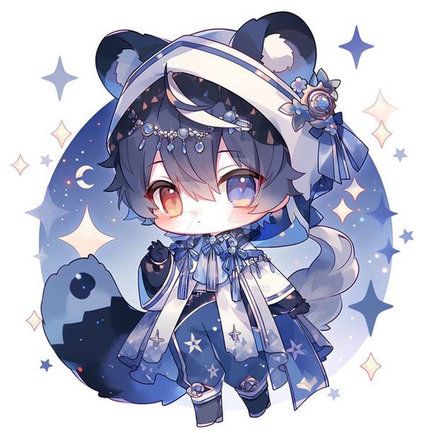 Avatar chibi nam cute tai gấu