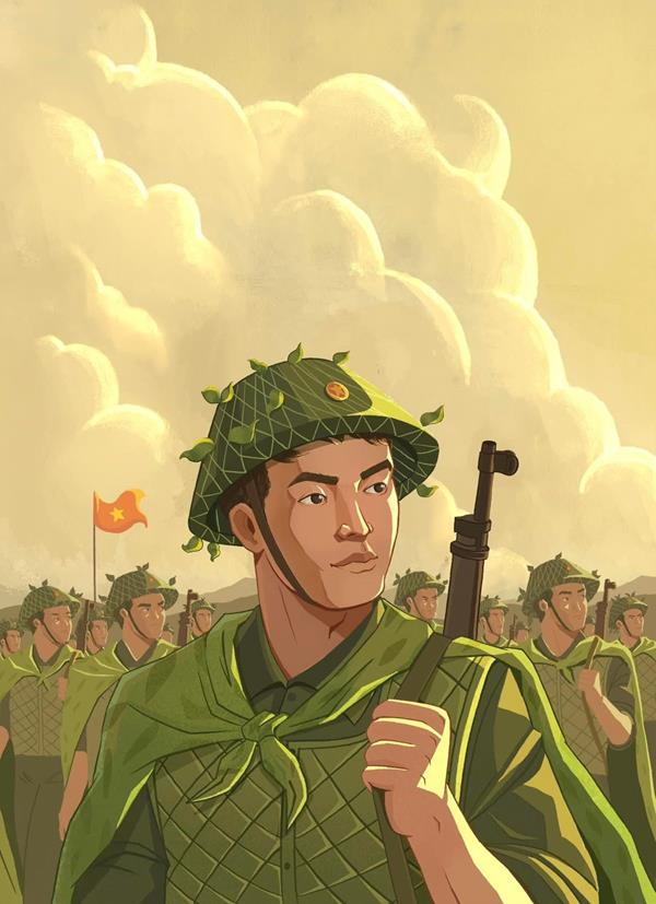 Tranh vẽ hình ảnh chú bộ đội 4k