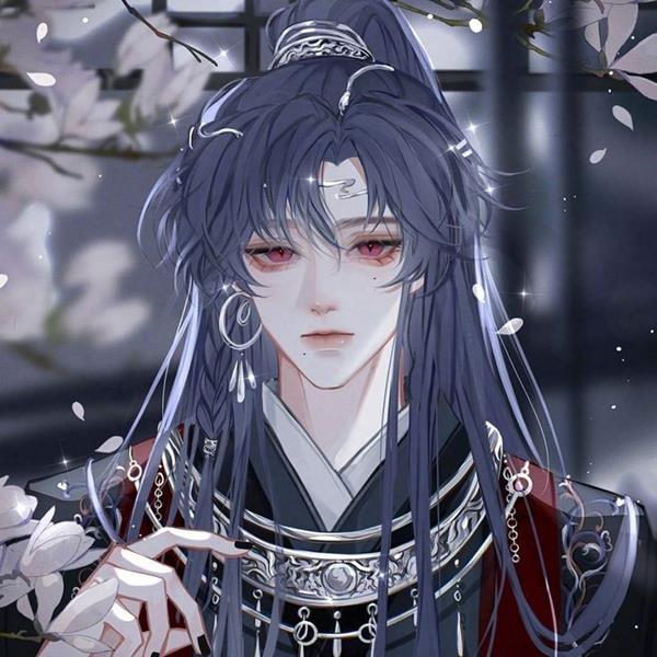 Hình anime cổ trang nam mắt đỏ
