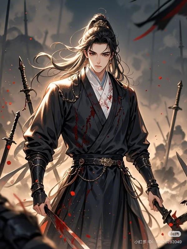 Hình anime nam cổ trang trên chiến trường ngầu 