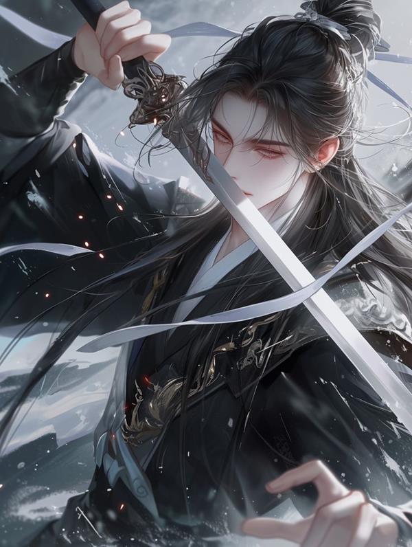 Hình anime nam cổ trang cầm kiếm siêu ngầu