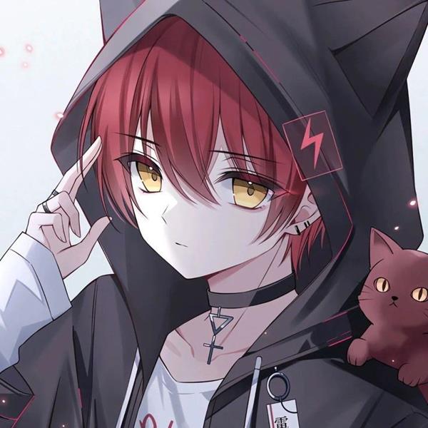 Hình avt anime nam cute tóc đỏ