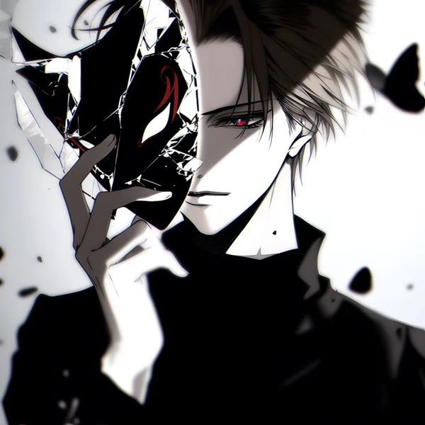 Avt anime nam ngầu cầm mặt nạ