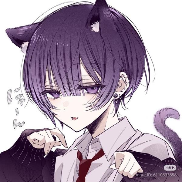 Hình avt anime nam cute mèo con