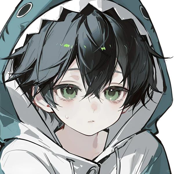 Avt anime nam cute mặc áo cá sấu