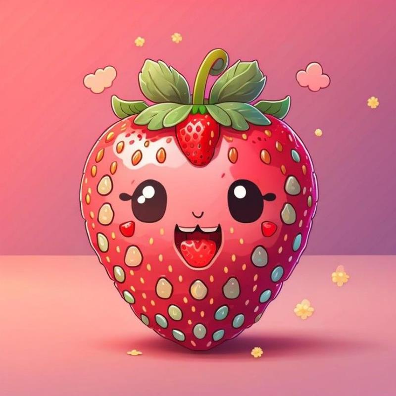 Dâu Tây Chibi Cute