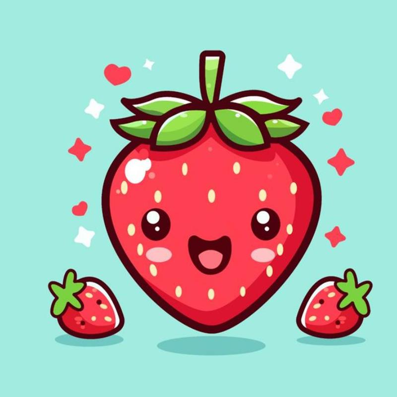 Dâu Tây Chibi Cute