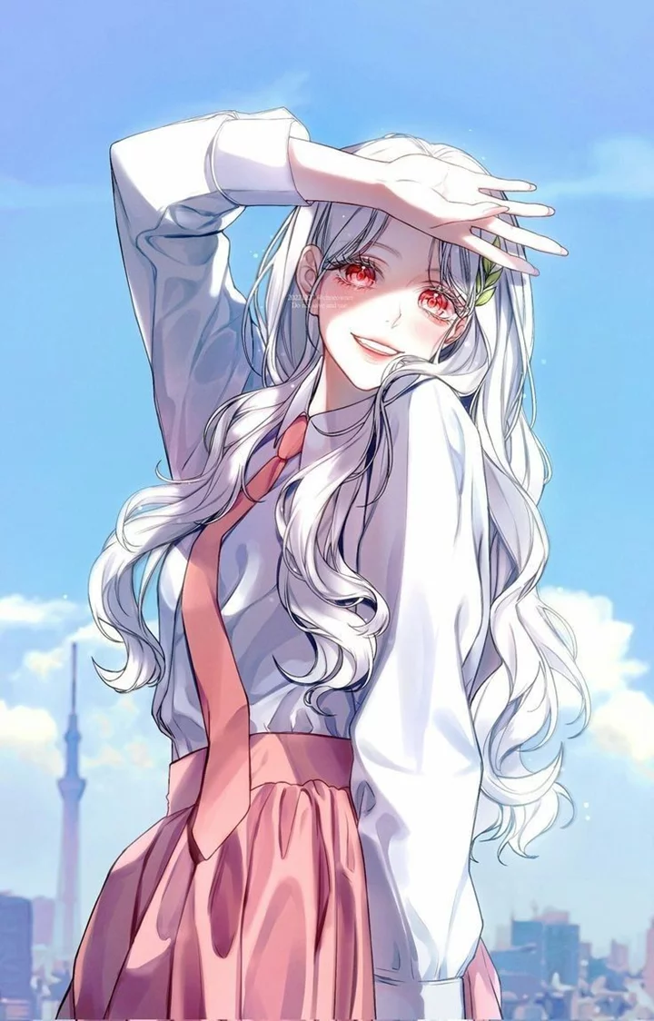 Hình anime nữ tóc dài dễ thương