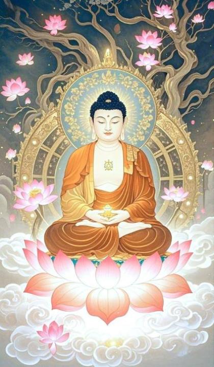 Hình hoa sen Phật giáo làm hình nền điện thoại
