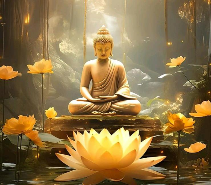 Hình nền hoa sen Phật giáo cho máy tính