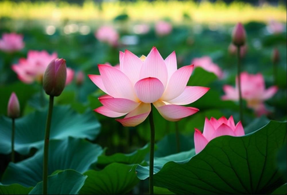 Hình nền, hình ảnh hoa sen hồng đẹp cho máy tính