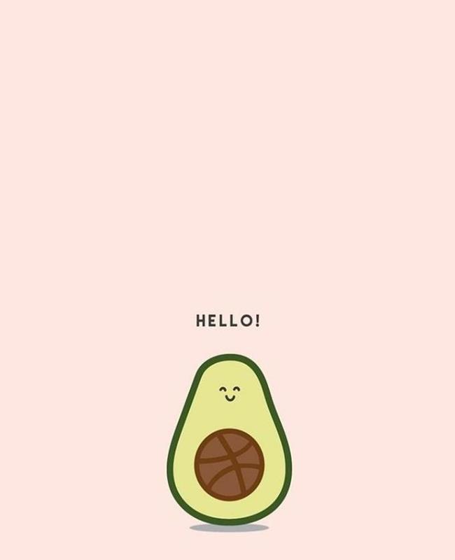 Hình Nền Hình Trái Bơ Cute