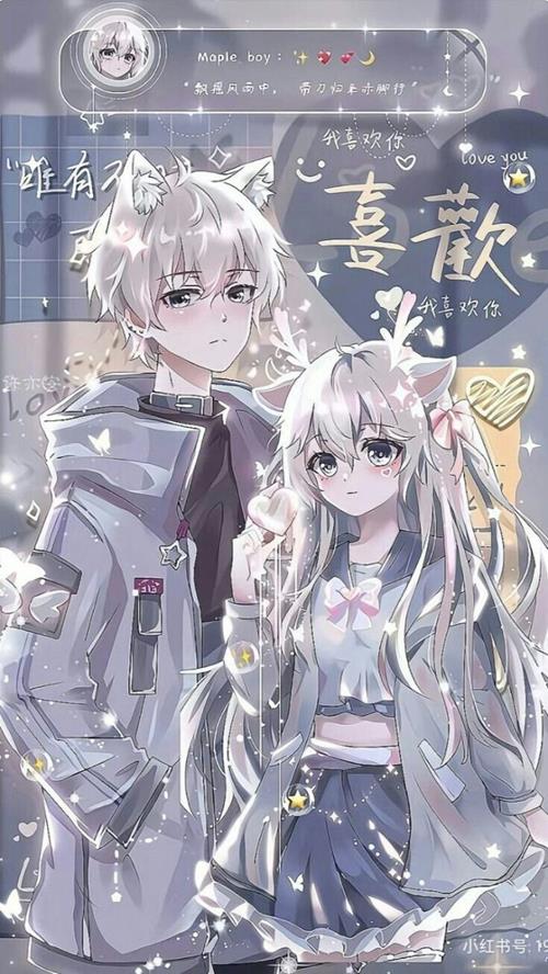 Ảnh nền đẹp anime nam nữ cặp đôi đễ thương