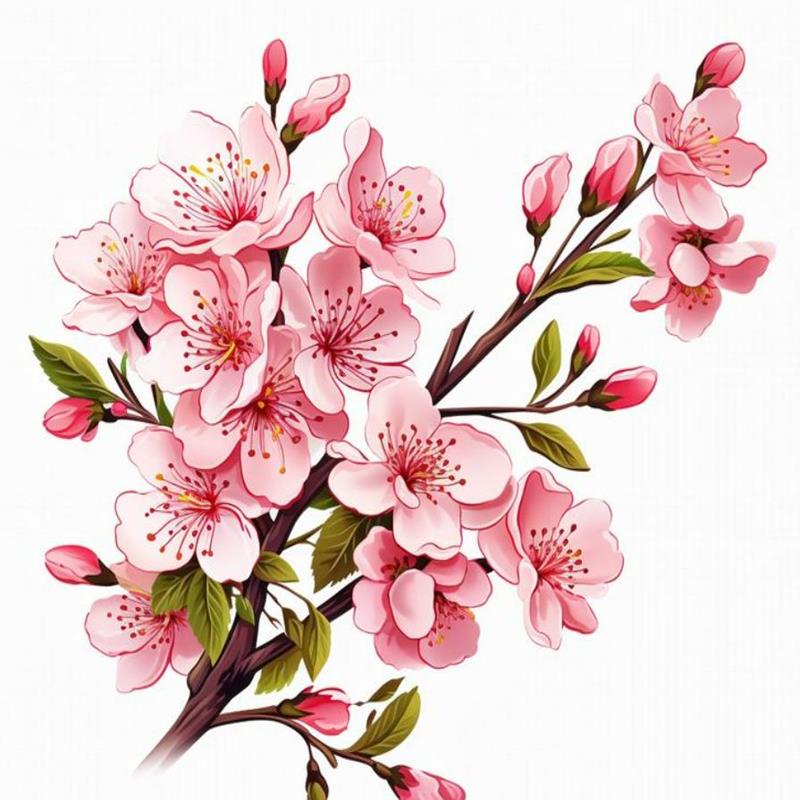 Hoa Anh Đào Vẽ