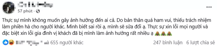 Nam TikToker liên quan sau đó đã lên tiếng xin lỗi