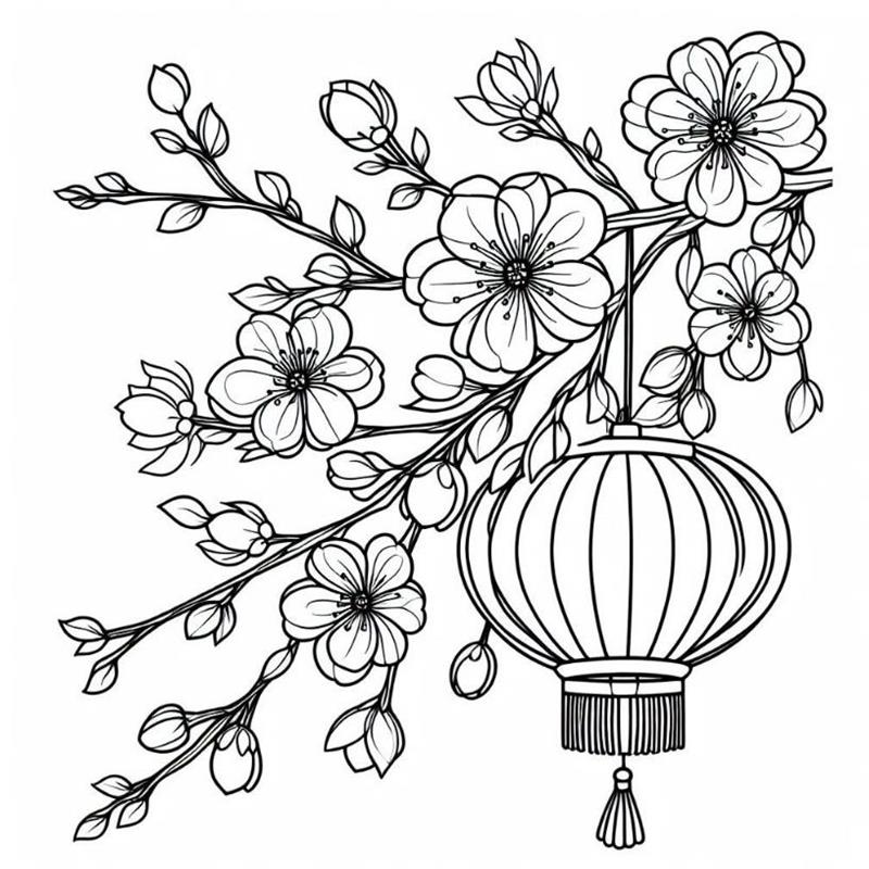 Tô Màu Hoa Anh Đào