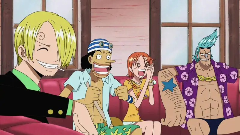 Hình ảnh Franky và các thành viên băng Mũ Rơm