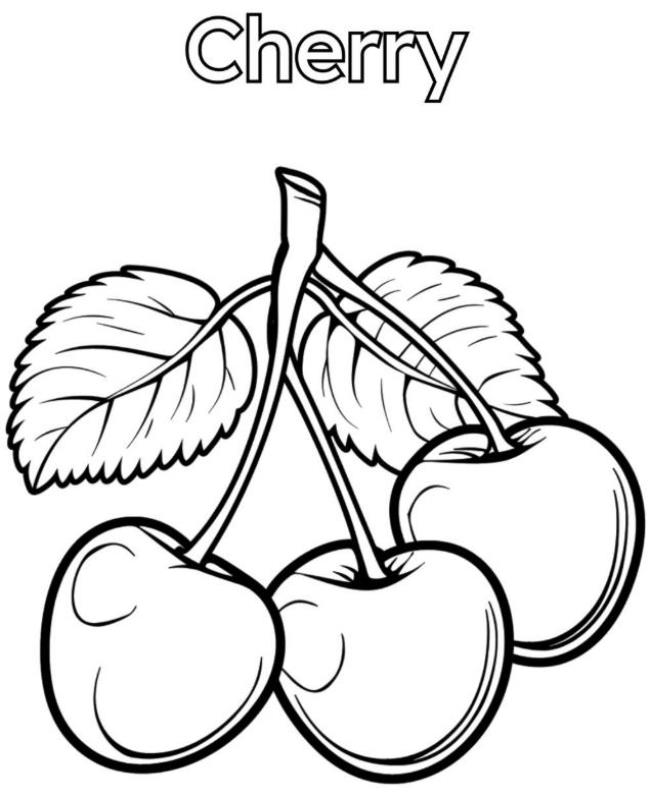 Tranh Tô Màu Quả Cherry