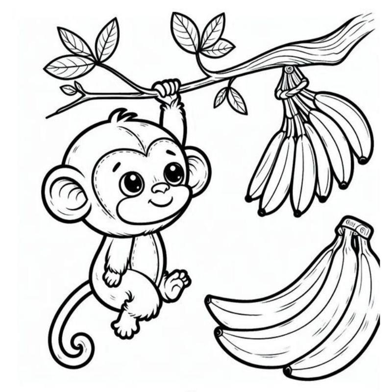 Tranh Tô Màu Quả Chuối