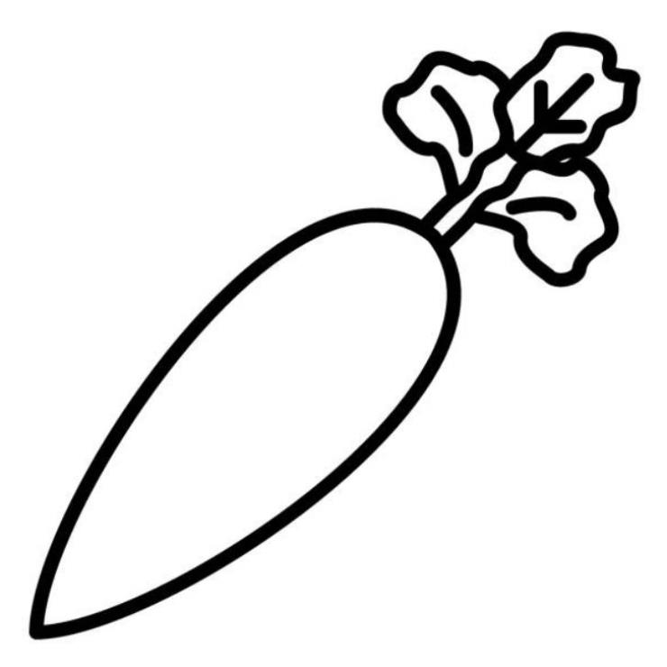Tranh tô màu củ cải trắng