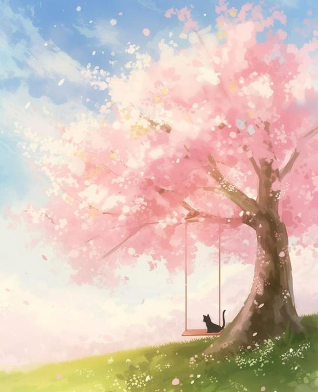 Vẽ Hoa Anh Đào Anime